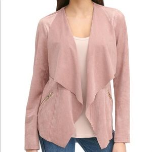 Adrienne Vittadini Open Front Suede Cardigan NWT